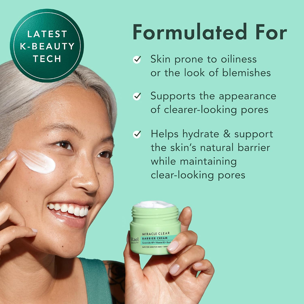 Rael Miracle Clear Barrier Face Cream with Ceramide NP & Vitamin B5, 53 ml - view 3
