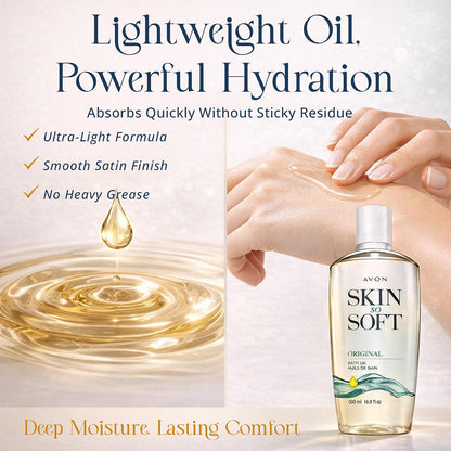 Avon Skin So Soft Original Bath Oil, 16.9 oz - view 6