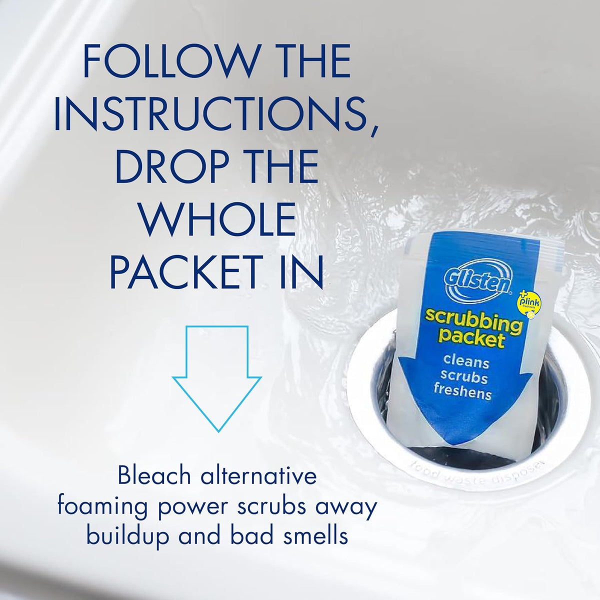 Glisten Garbage Disposer Cleaner, Lemon Scent, 4 Packets - view 3