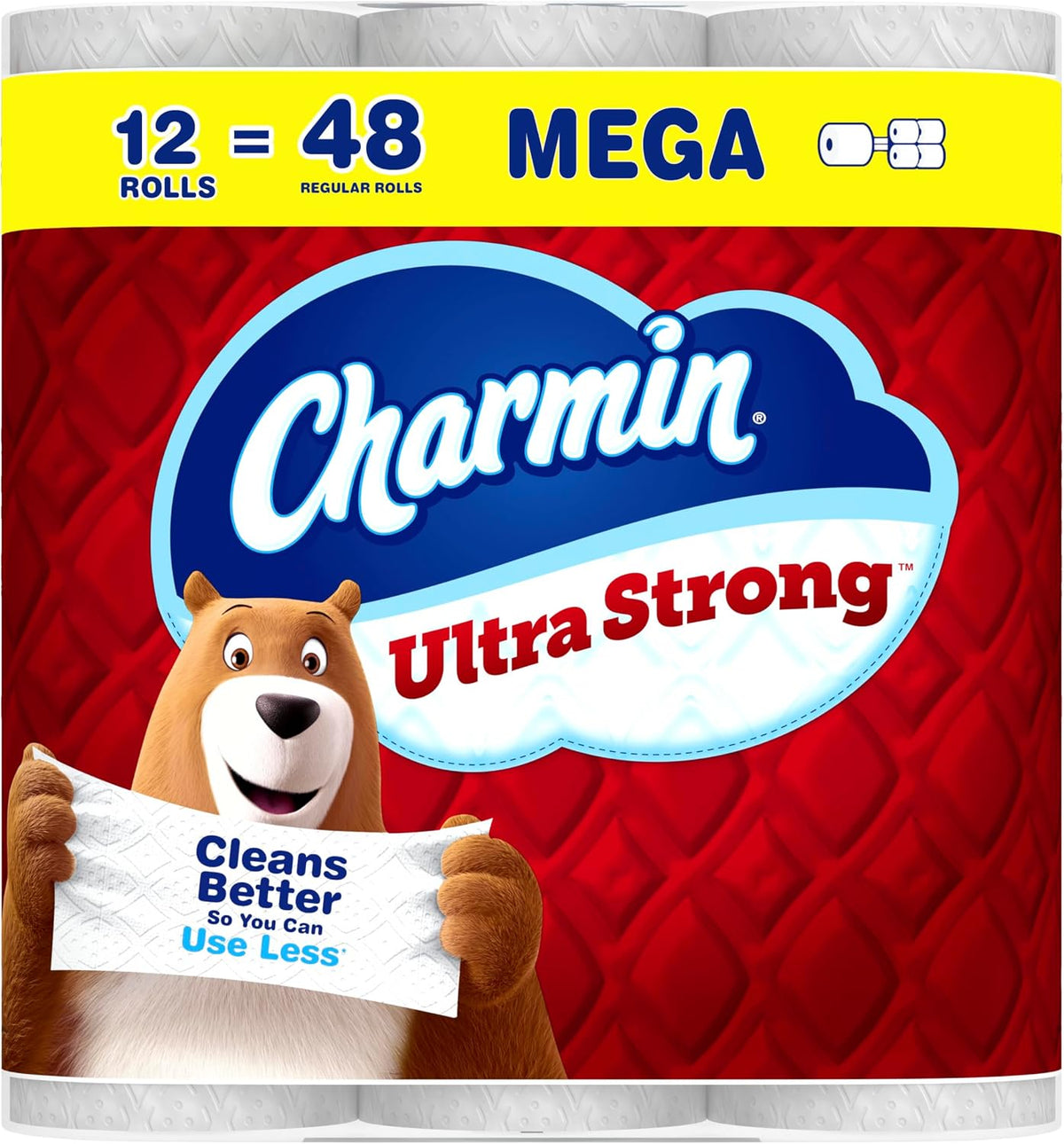 Charmin Ultra Strong Toilet Paper, 12 Mega Rolls, 2-Ply (220 Sheets) — product view