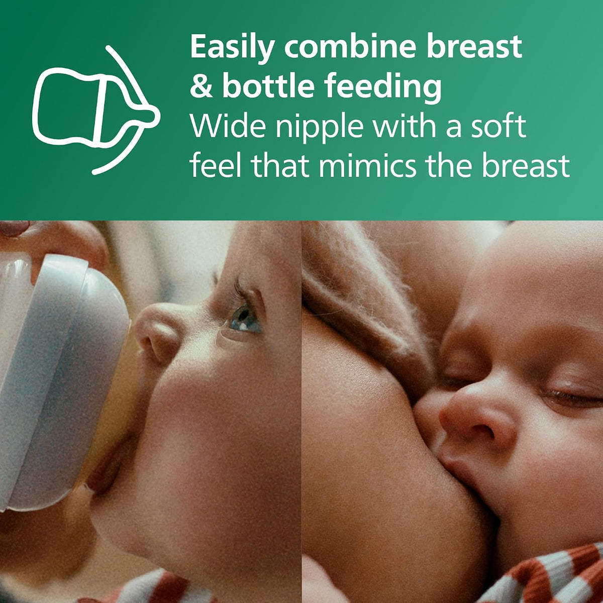 Philips Avent Natural Glass Baby Bottles, Slow Flow, 4 oz (120 ml), Pack of 4 - view 6