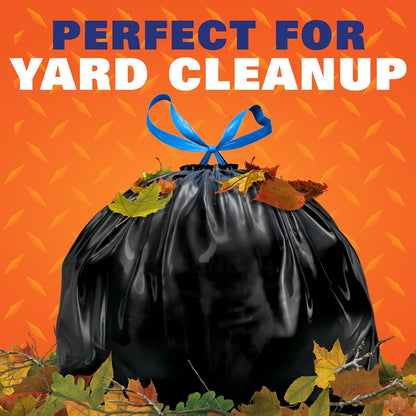 Hefty Strong Lawn and Leaf 39 Gallon Bags, Black, Unscented, 38 Count - view 3