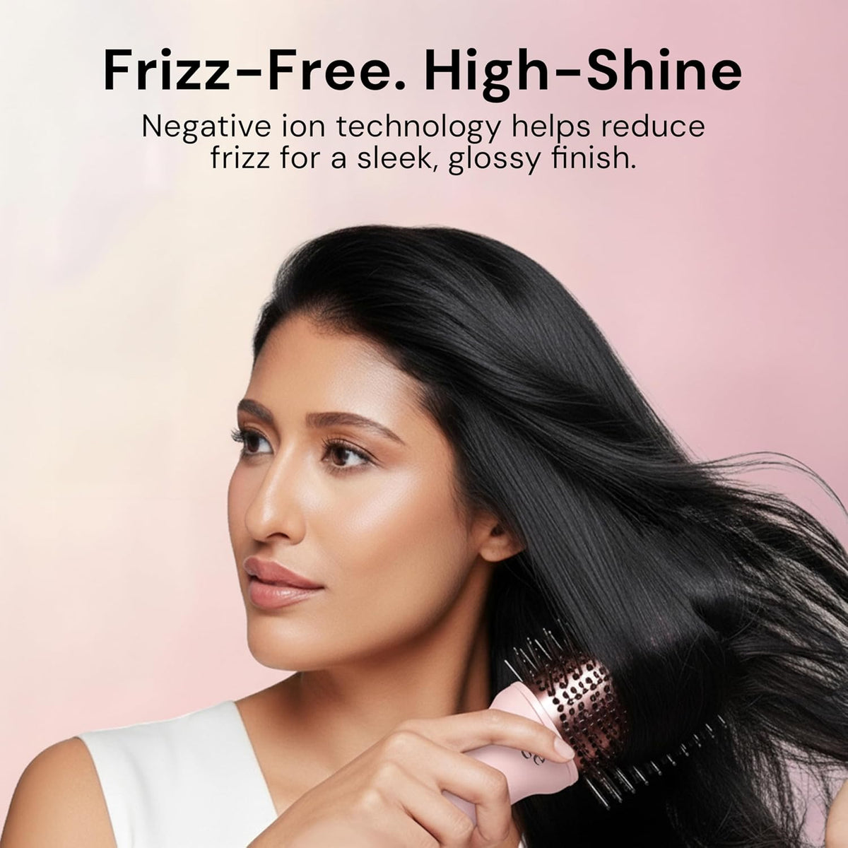 L'ANGE HAIR Le Volume 2-in-1 Titanium Blow Dryer Brush, Blush, 75 mm - view 4