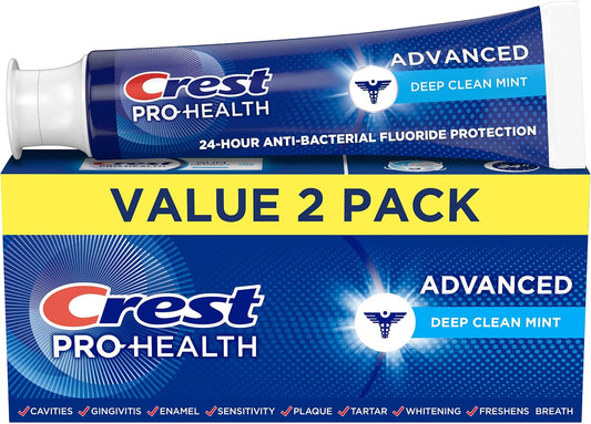 Crest Pro-Health Advanced Deep Clean Mint Toothpaste, 5.1 oz Twin Pack