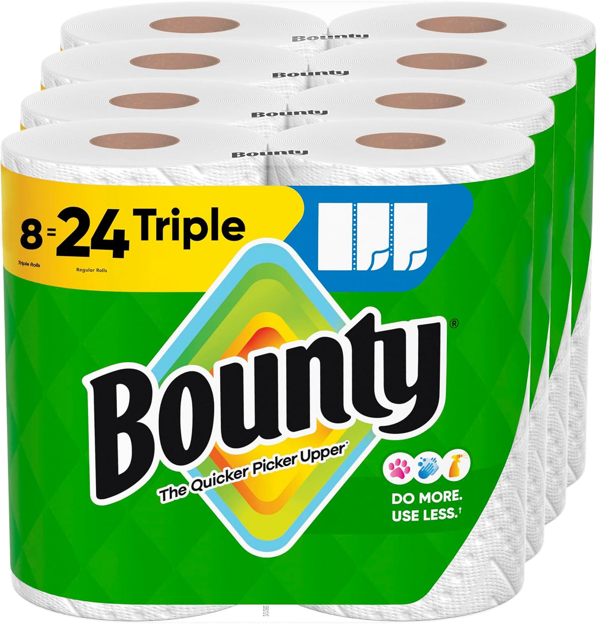 Bounty Select-A-Size Paper Towels, White, 8 Triple Rolls — product view