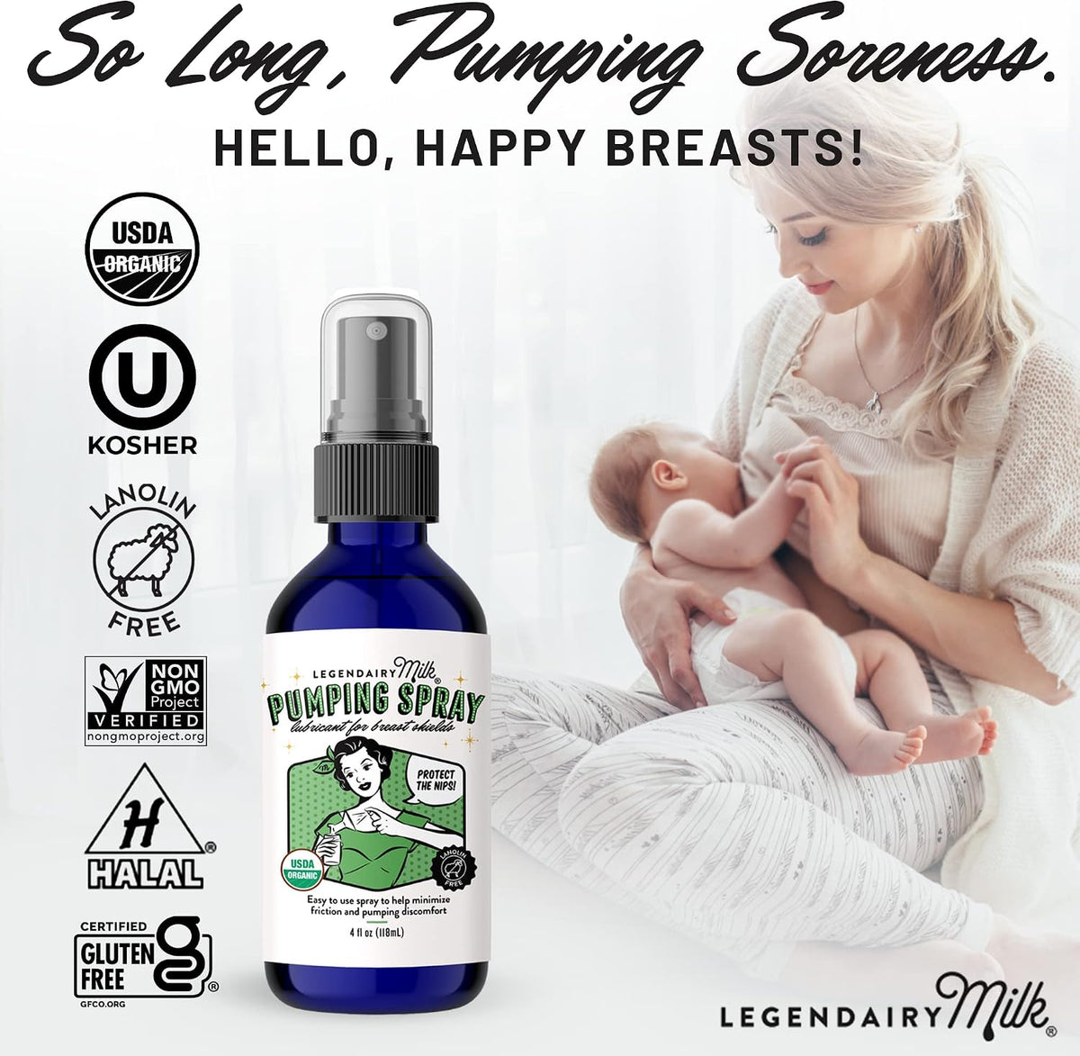 Legendairy Milk Organic Pumping Spray, Lanolin-Free, 4 oz - view 6