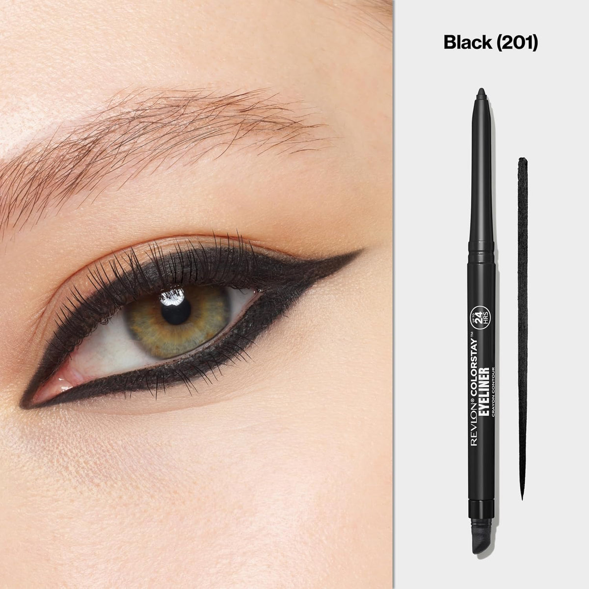 Revlon ColorStay Waterproof Eyeliner Pencil, 201 Black, Pack of 2 — alternate product view