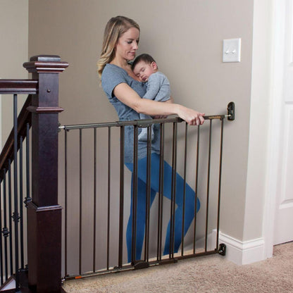 Toddleroo by North States Easy Swing & Lock Baby Gate, 31 Inch, Bronze