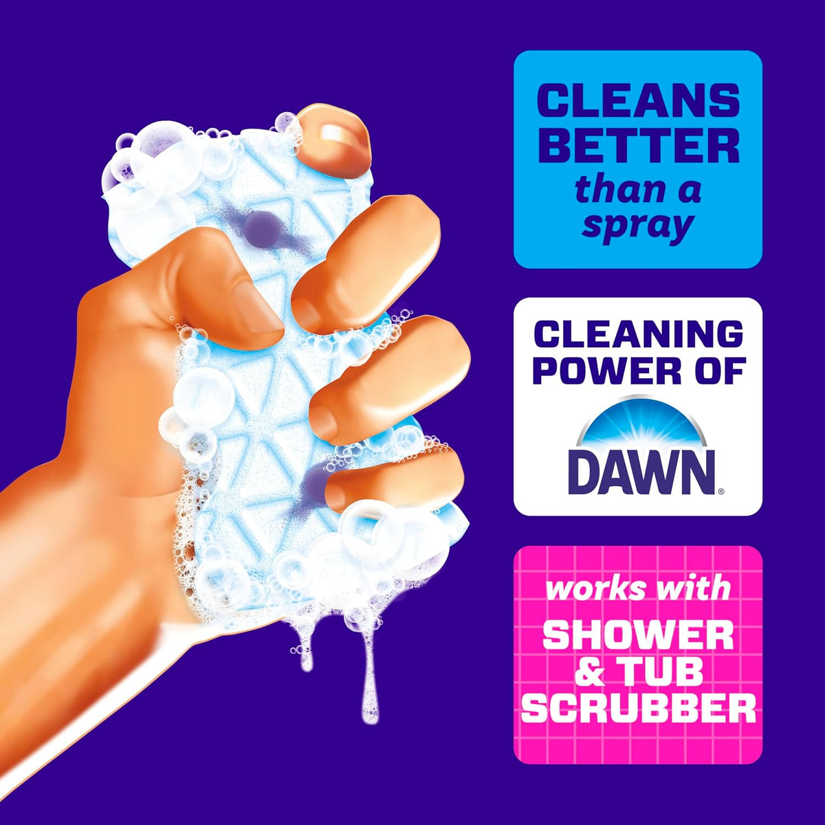 Mr. Clean Magic Eraser Shower & Tub Sponges, Lavender, 8 Count - view 3