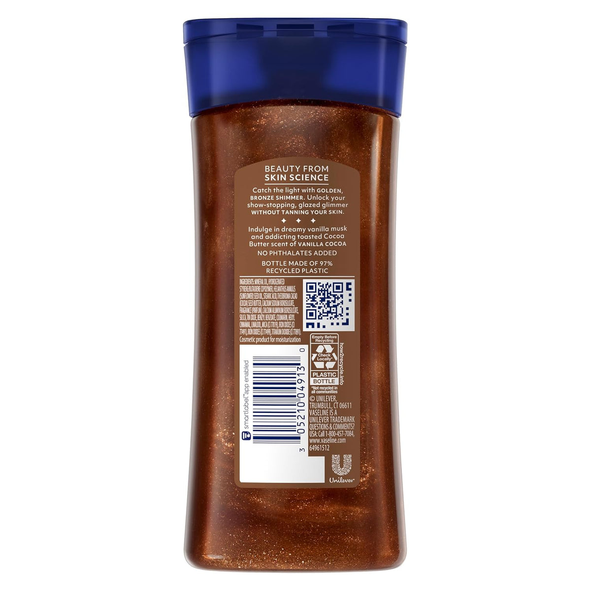 Vaseline Glazed & Glisten Golden Hour Shimmering Body Gel Oil, 6.8 oz - view 2