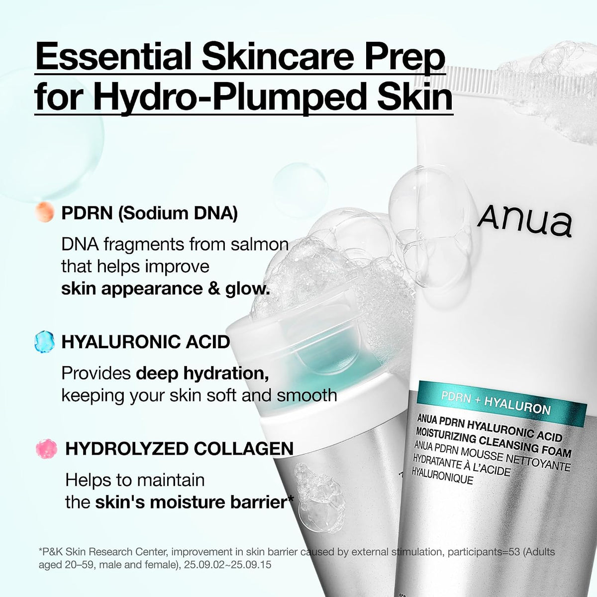 Anua PDRN Hyaluronic Acid Moisturizing Cleansing Foam 150ml - view 3