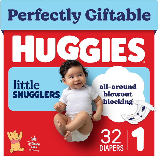 Huggies Little Snugglers Nappies Size 1, 32 Count