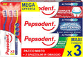 Pepsodent Toothpaste Mixed Pack 75 ml (2.5 fl oz) with 3 Toothbrushes, Pack of 3