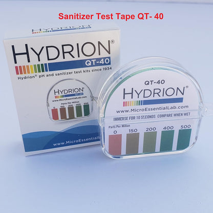 Hydrion QT-40 Quat Sanitiser Test Tape, 0-500 ppm, 15 ft Roll - view 2