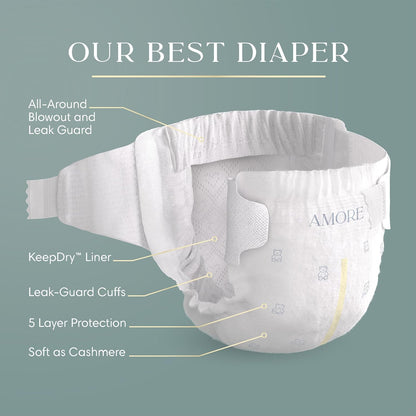 Pampers Amore Nappies Size 4 (15-34 lbs), 58 Count - view 6