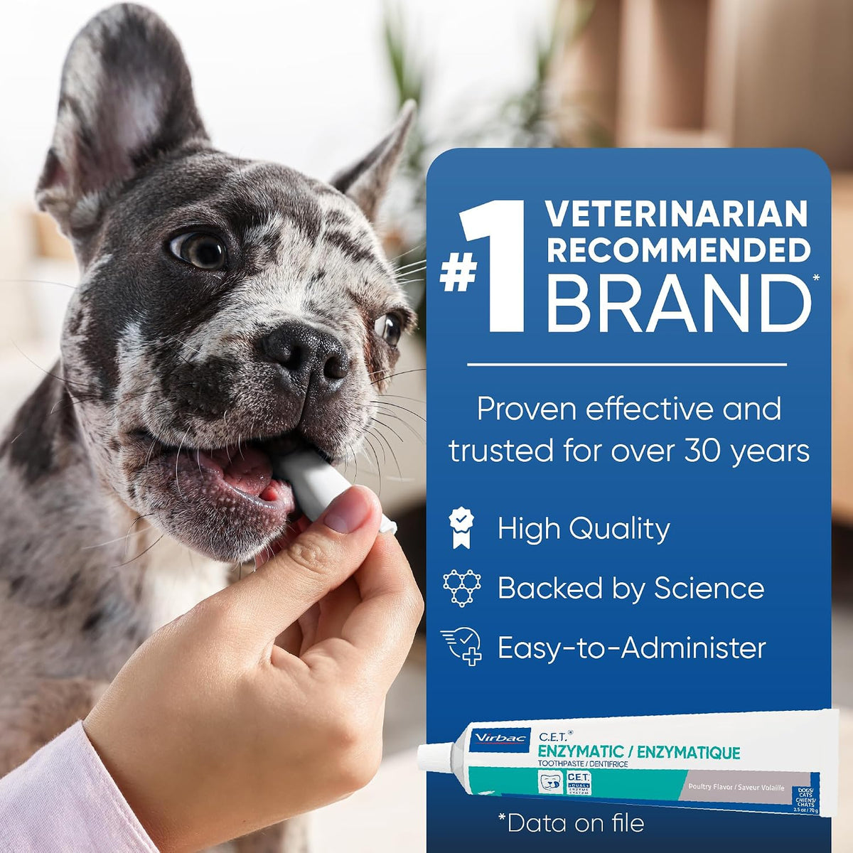 Virbac C.E.T. Enzymatic Toothpaste for Dogs and Cats, Malt Flavour, 2.5 oz - view 6