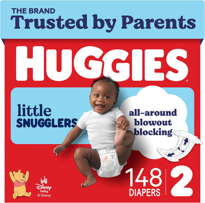 Huggies Little Snugglers Nappies, Size 1 (8-14 lbs), 168 Count