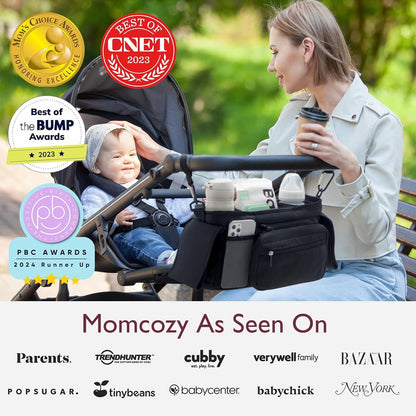 Momcozy Universal Stroller Organiser with Insulated Cup Holders - view 6