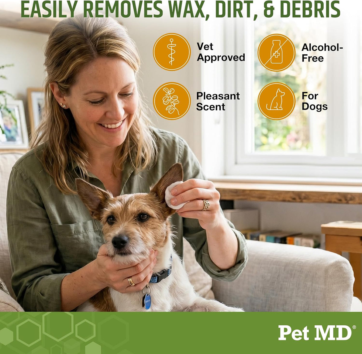 Pet MD Dog Ear Cleaning Wipes, 100 Count - view 3