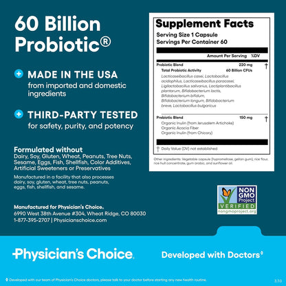 Physician's Choice Probiotic 60 Billion CFU, 10 Strains, 60 Capsules - view 6