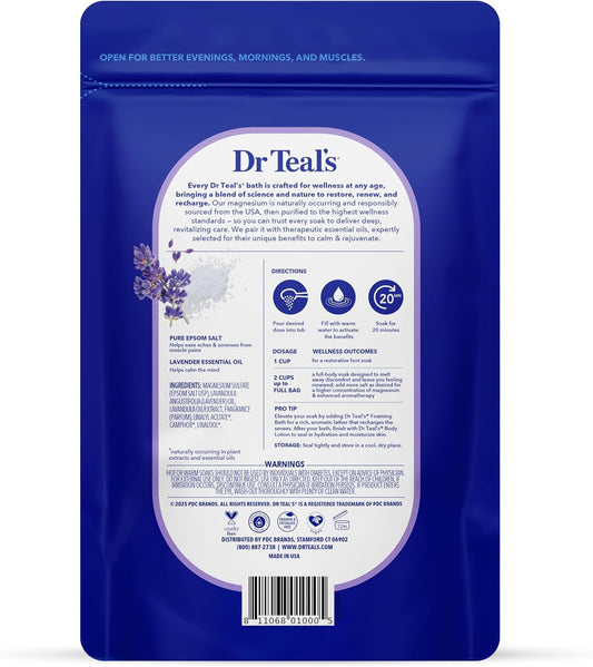 Dr Teal's Lavender Epsom Salt Bath Soak, 48 oz - view 2