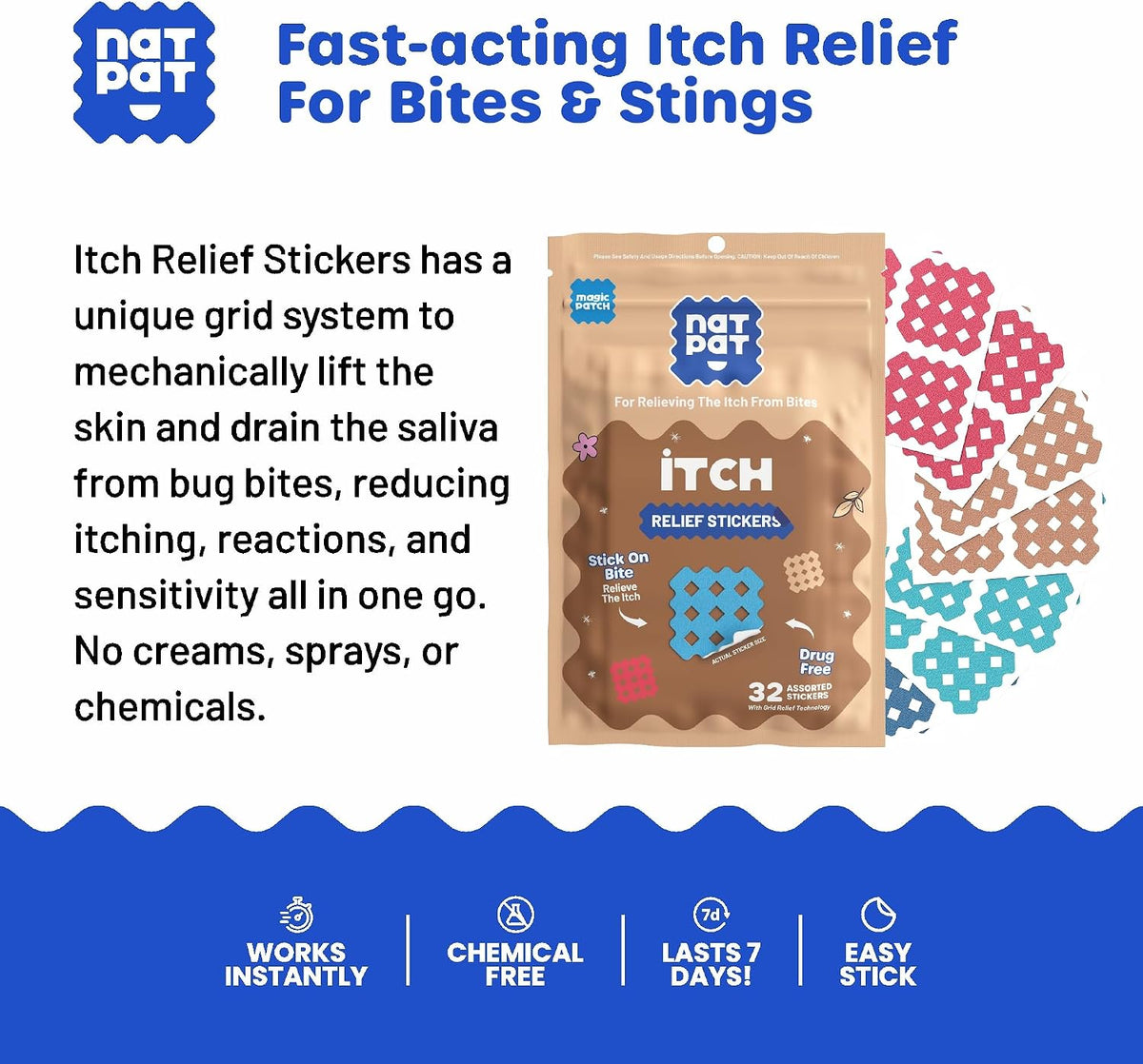 NATPAT BuzzPatch Magic Patch Itch Relief Stickers - view 6