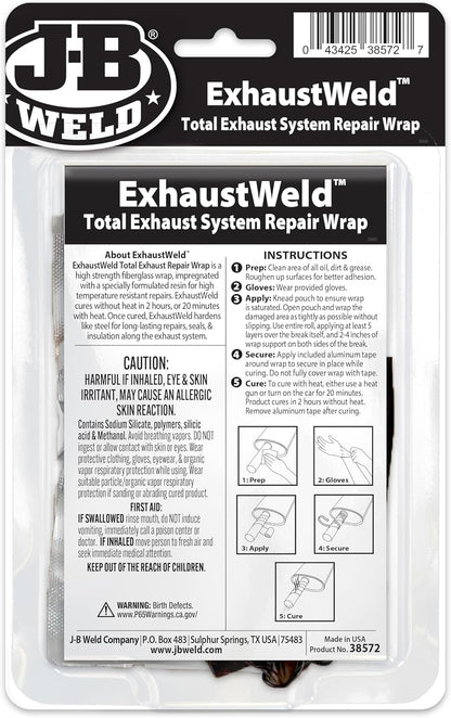 J-B Weld ExhaustWeld Exhaust Repair Wrap, 2 x 72 Inch, White - view 2