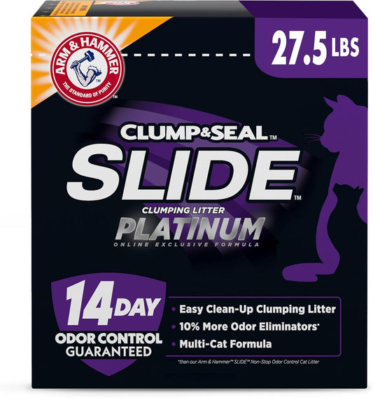 Arm & Hammer Slide Platinum Easy Clean-Up Clumping Cat Litter, 27.5 lb