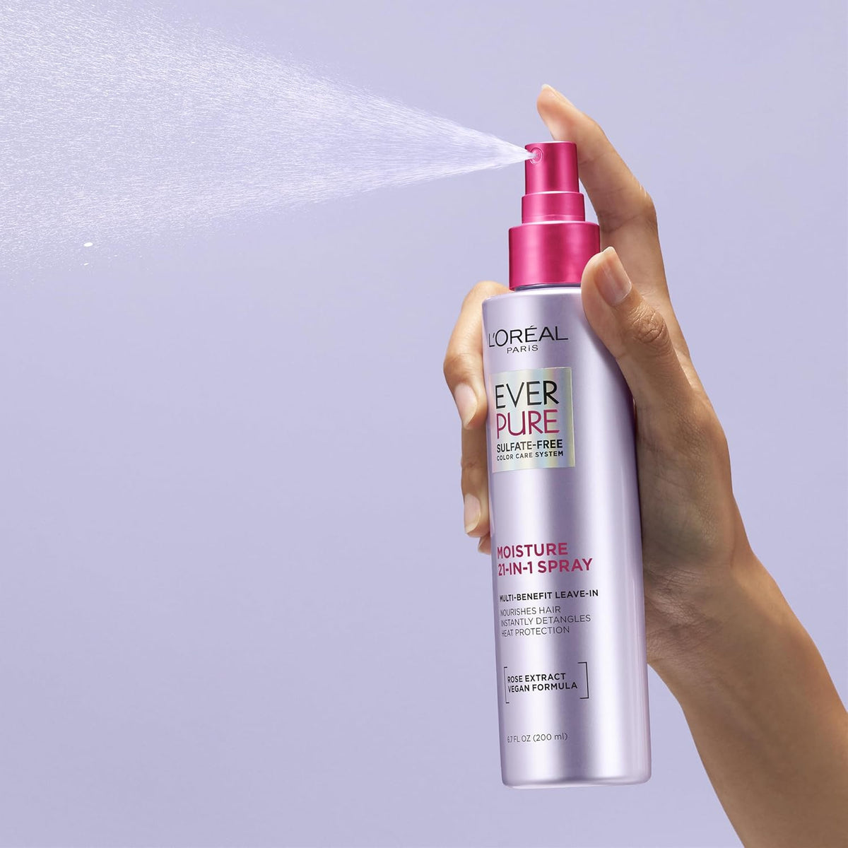 L'Oreal Paris EverPure 21-in-1 Leave-In Conditioner Spray, 6.8 fl oz - view 6