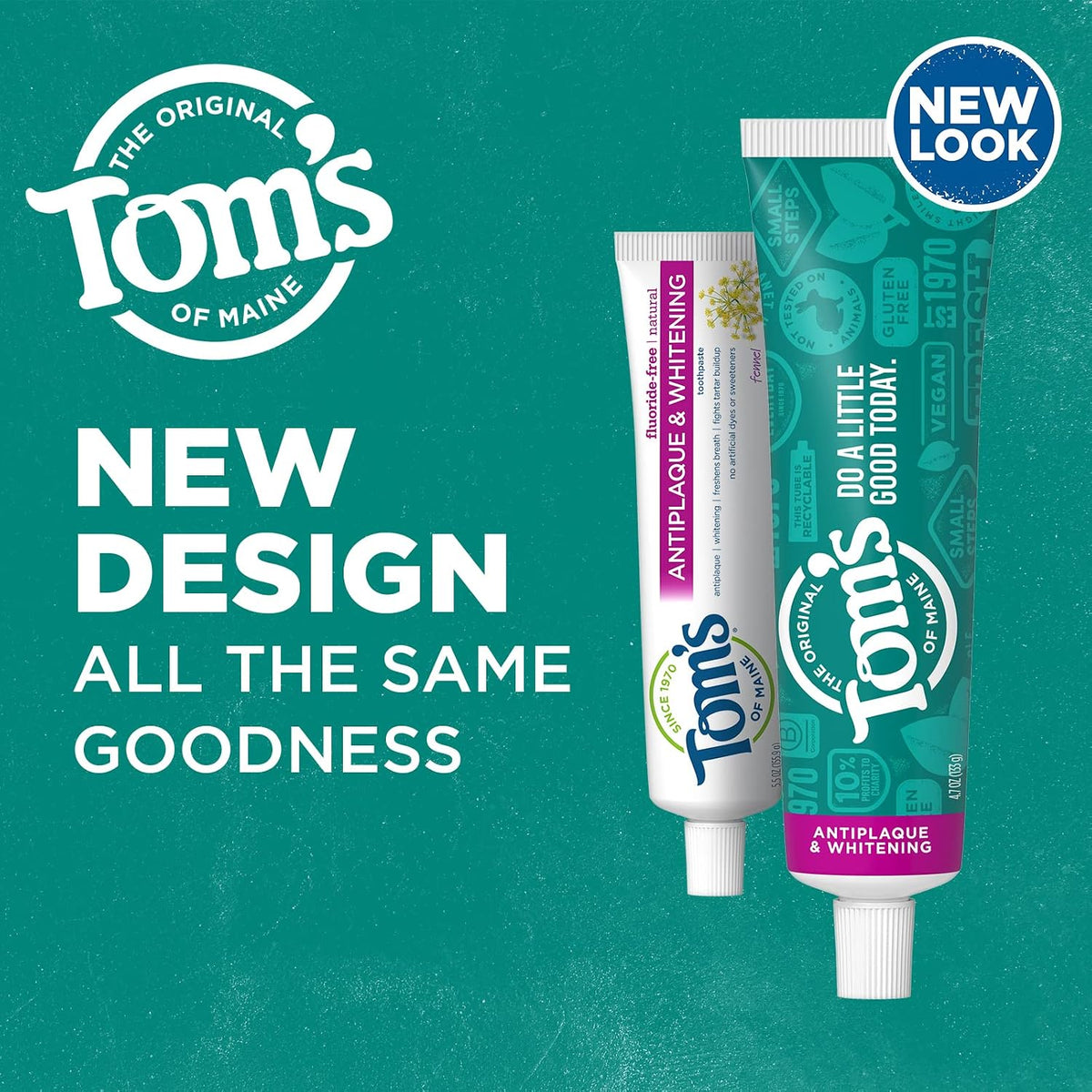 Tom's of Maine Fluoride-Free Antiplaque Whitening Toothpaste, Fennel, 5.5 oz x2 - view 2
