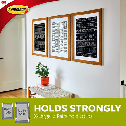 Command XL Heavyweight Picture Hanging Strips, 16 Pairs, Black - view 6