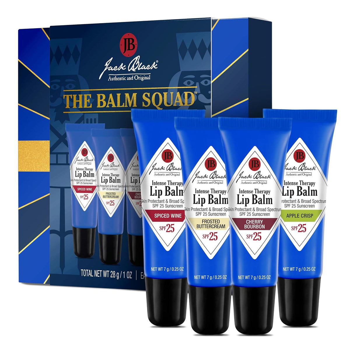 Jack Black Intense Therapy Lip Balm SPF 25, Holiday Set, Pack of 4 — product view
