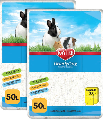 Kaytee Clean & Cozy White Paper Bedding for Small Animals, 100 Litre