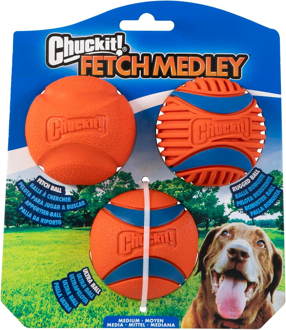 Chuckit! Ultra and Rugged Dog Balls, Medium, Set of 3