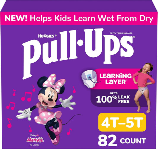 Pull-Ups Girls' Potty Training Pants, 4T-5T (38-50 lb), 82 Count