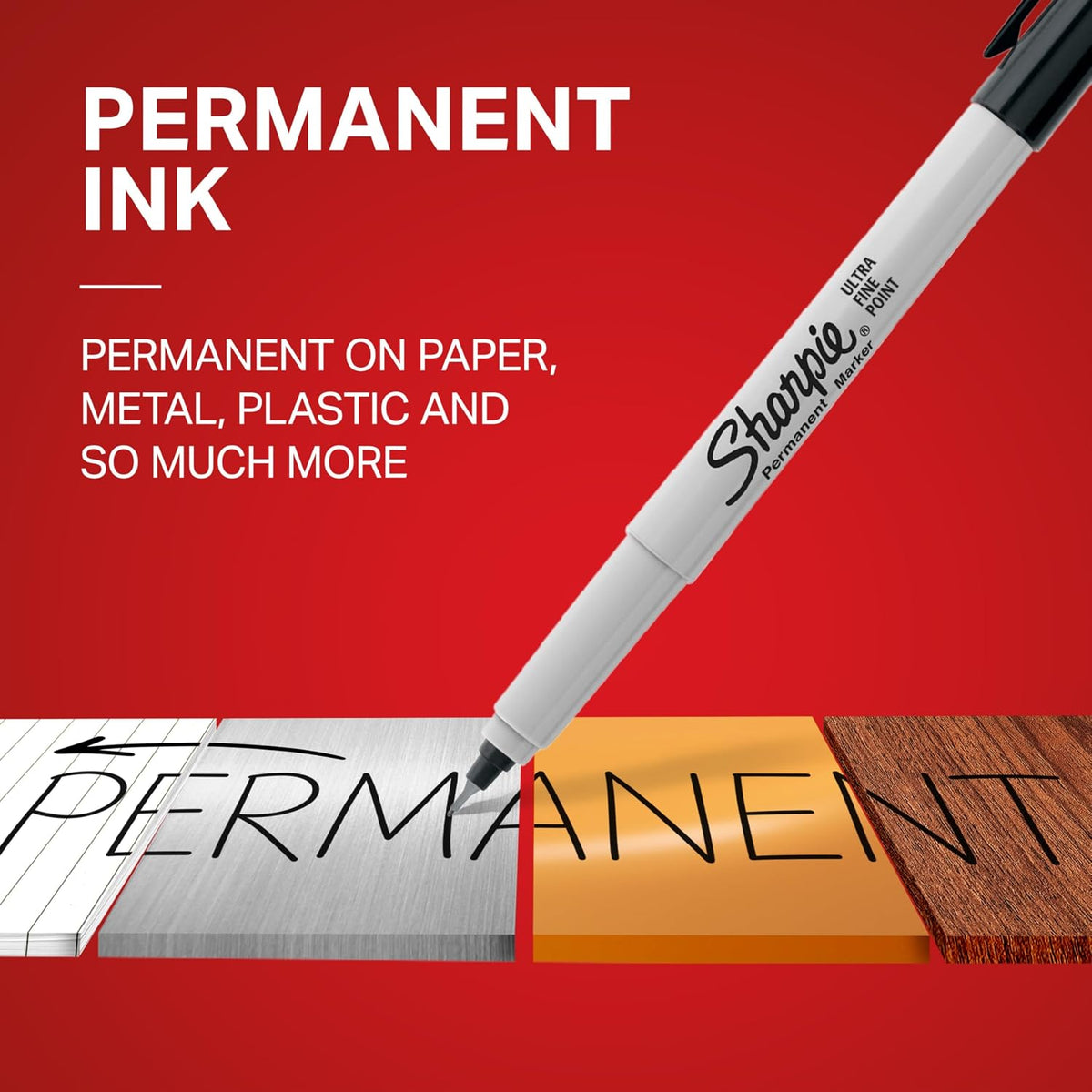 Sharpie Black Permanent Markers, Ultra Fine Point, Pack of 2 - view 2
