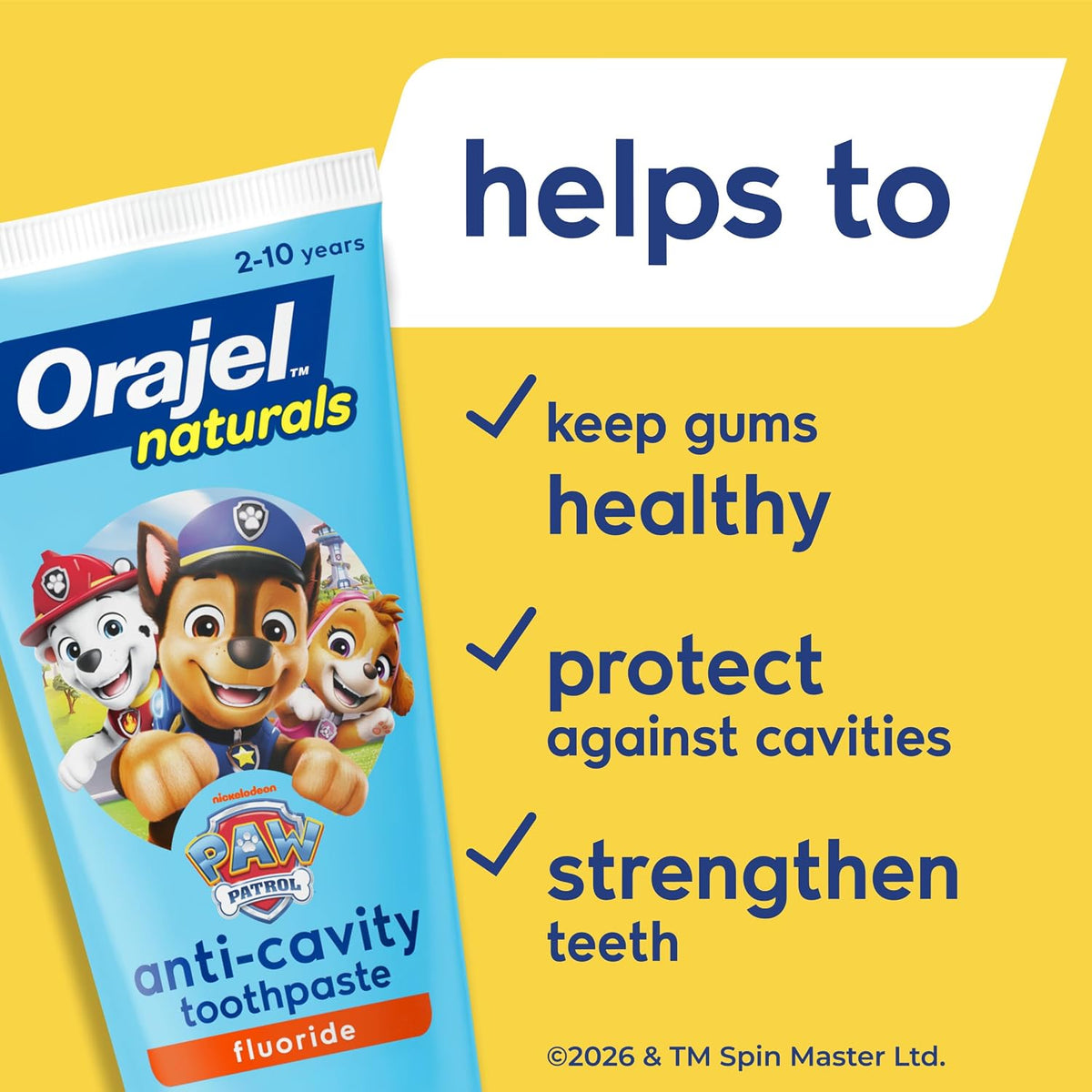 Orajel Paw Patrol Anticavity Fluoride Toothpaste Bubble Fruity Flavour 4.2 oz - view 3