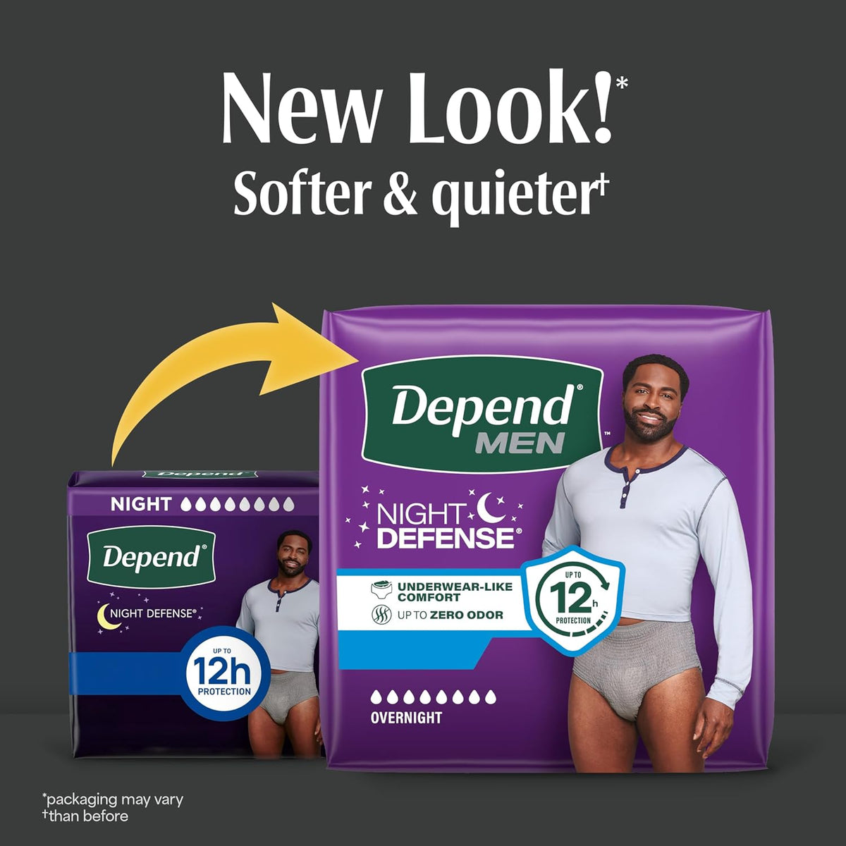 Depend Night Defense Incontinence Underwear for Men, XL, 48 Count - view 3