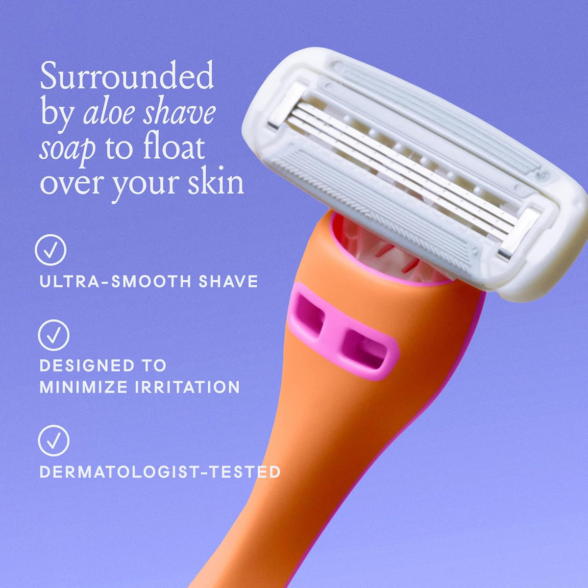 Billie 3 Blade Disposable Razors for Women, The Malibu Set, 3 Count - view 4