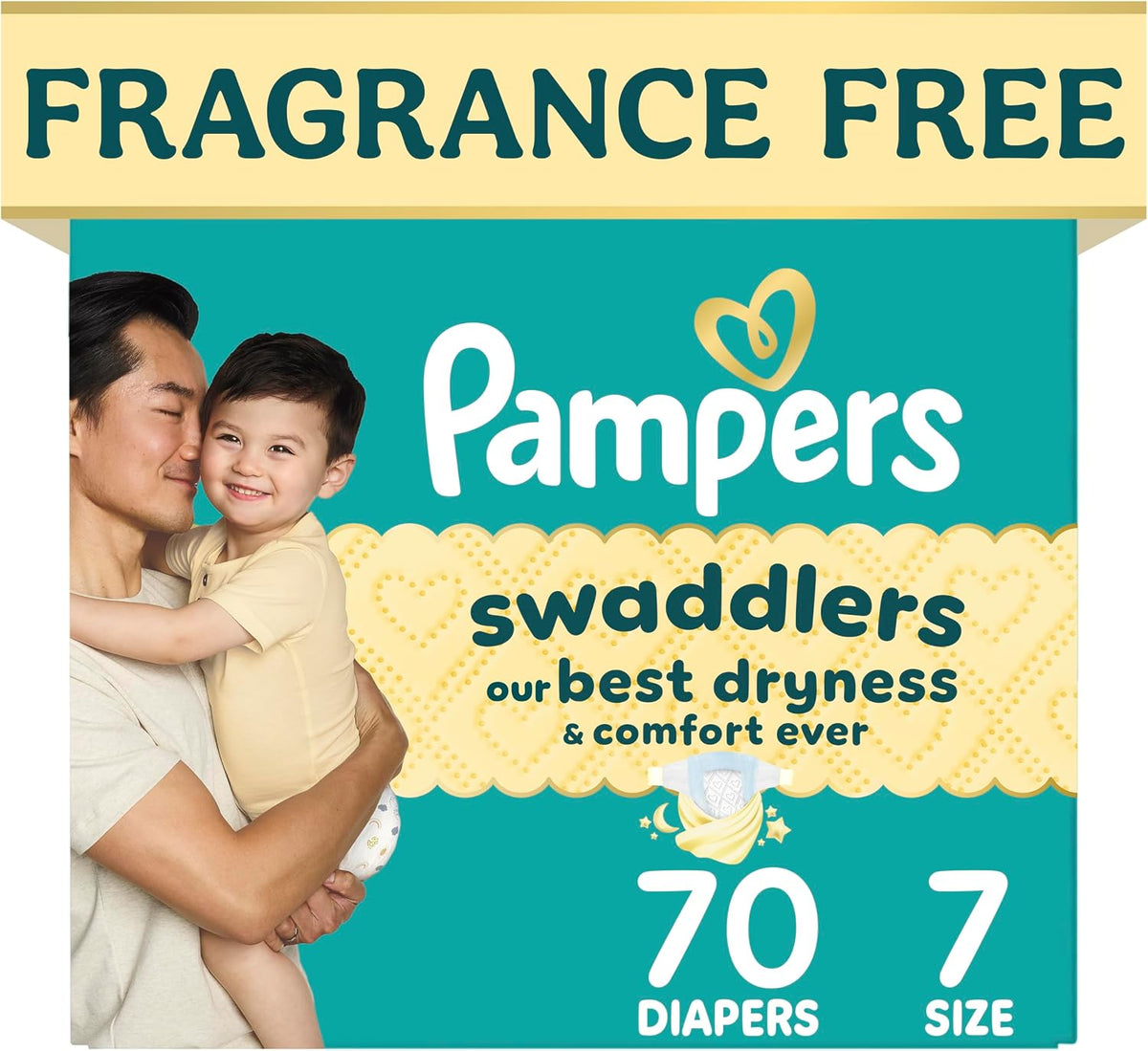 Pampers Swaddlers Nappies Size 7 (26-50 lbs), 70 Count — product view