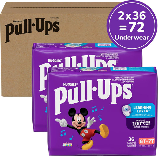 Pull-Ups Boys' Potty Training Pants, Size 6T-7T, 72 Count - view 2