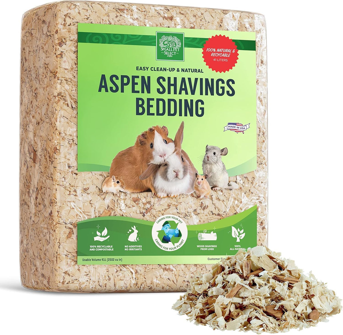 Small Pet Select Premium Aspen Bedding 41 Litres
