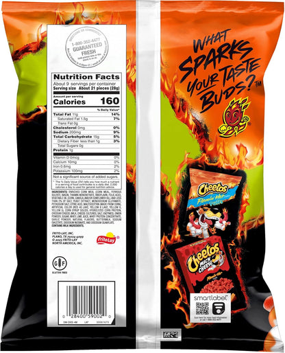 Cheetos Crunchy Flamin' Hot Limon Cheese Flavoured Snacks, 8.5 oz - view 2