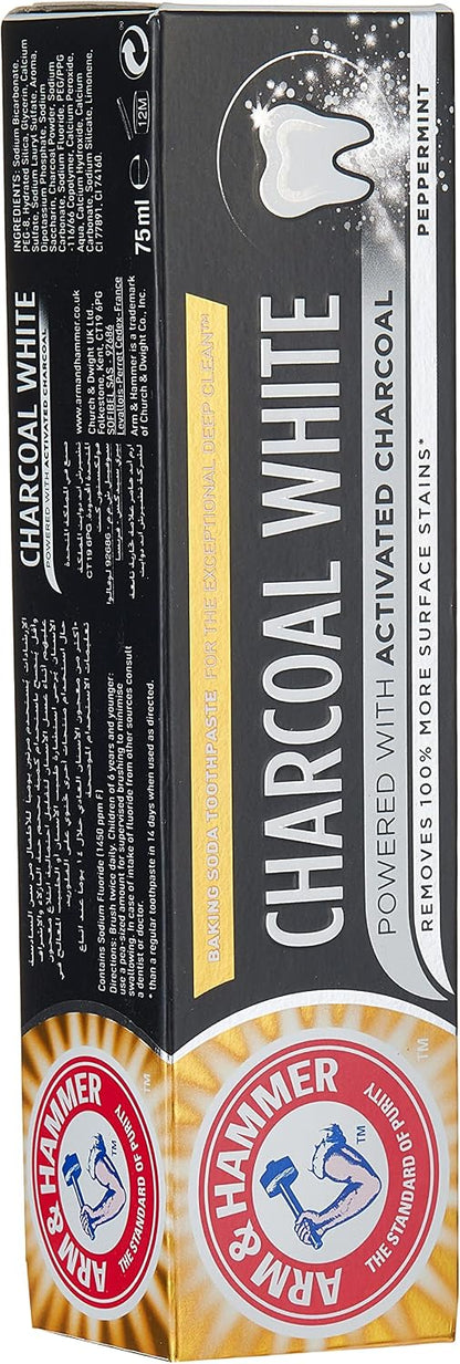 Arm & Hammer Charcoal White Toothpaste, 2 x 75 ml - view 3