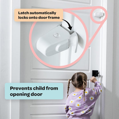 SnapPower Huglock Snap-On Door Lock for Interior Doors, 2 Pack - view 6
