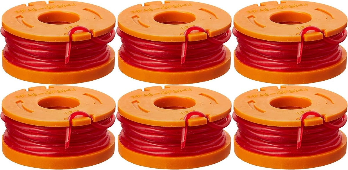 WORX WA0010 Replacement Spool & Line, Pack of 6