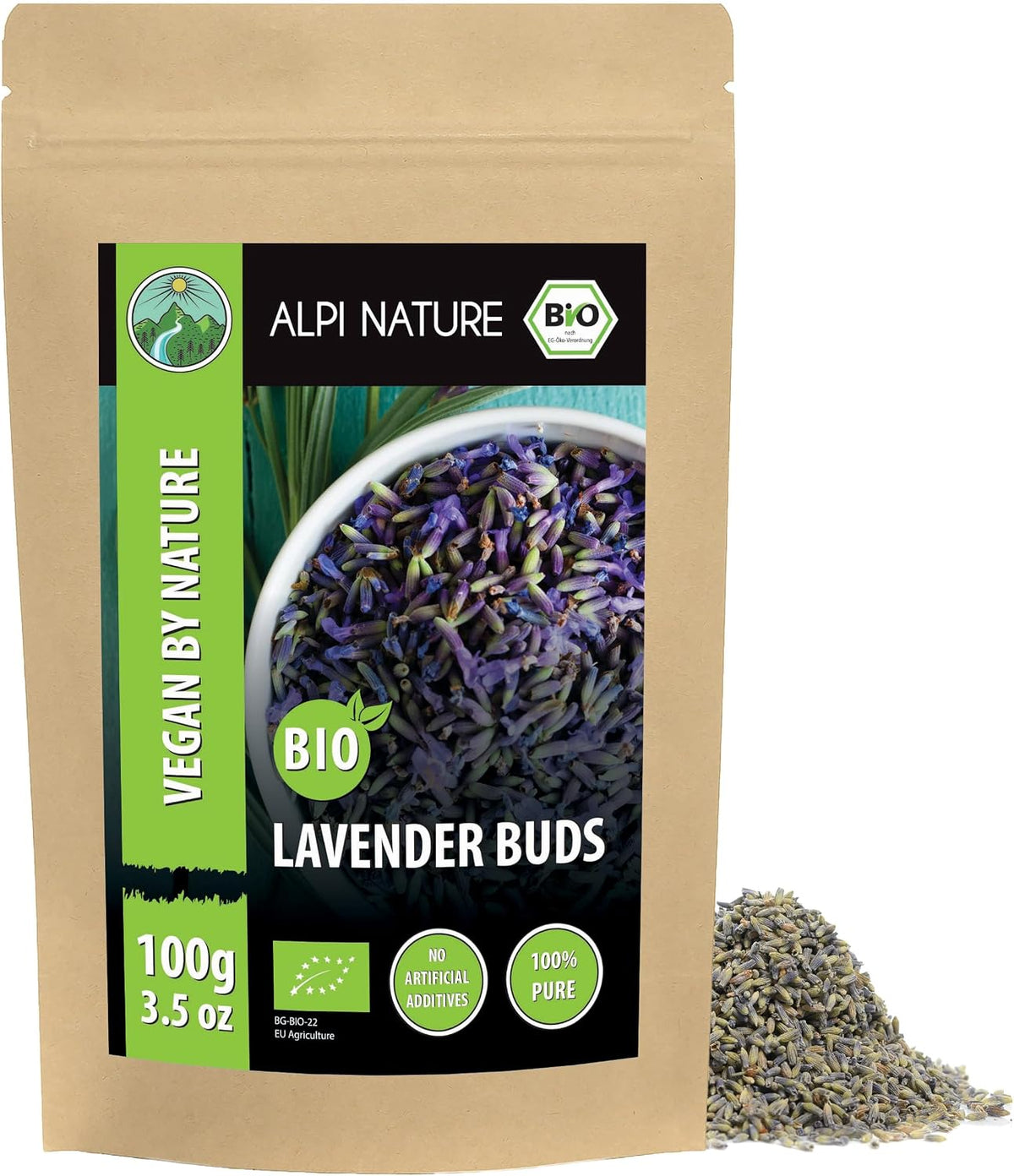 Alpi Nature Organic Dried Lavender Flowers 100 g — product view