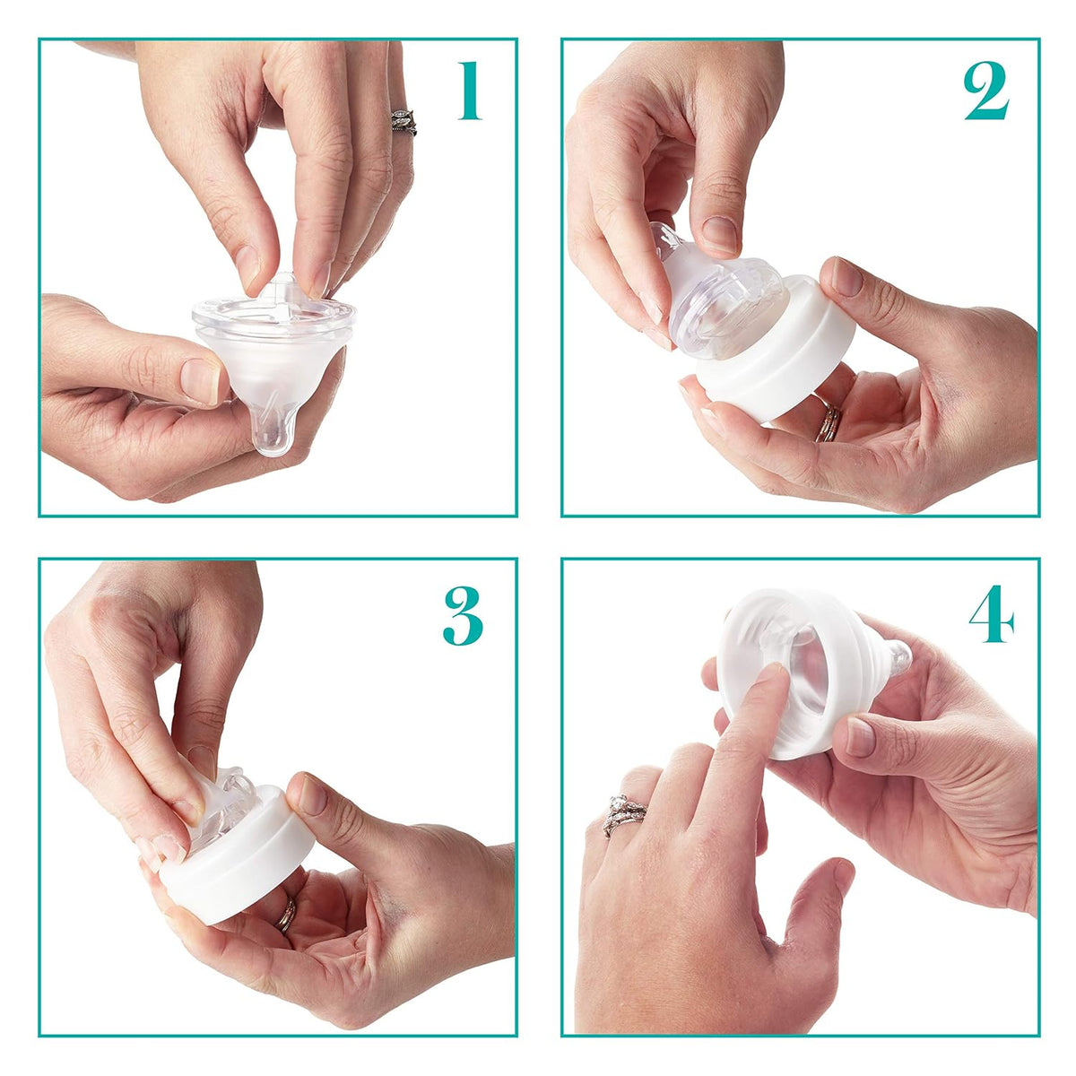 Evenflo Feeding Balance + Wide Neck Silicone Teats Medium Flow 3m+, Pack of 6 - view 6