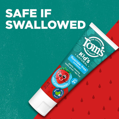 Tom's of Maine Children's Fluoride-Free Toothpaste, Silly Strawberry, 5.1 oz - view 3