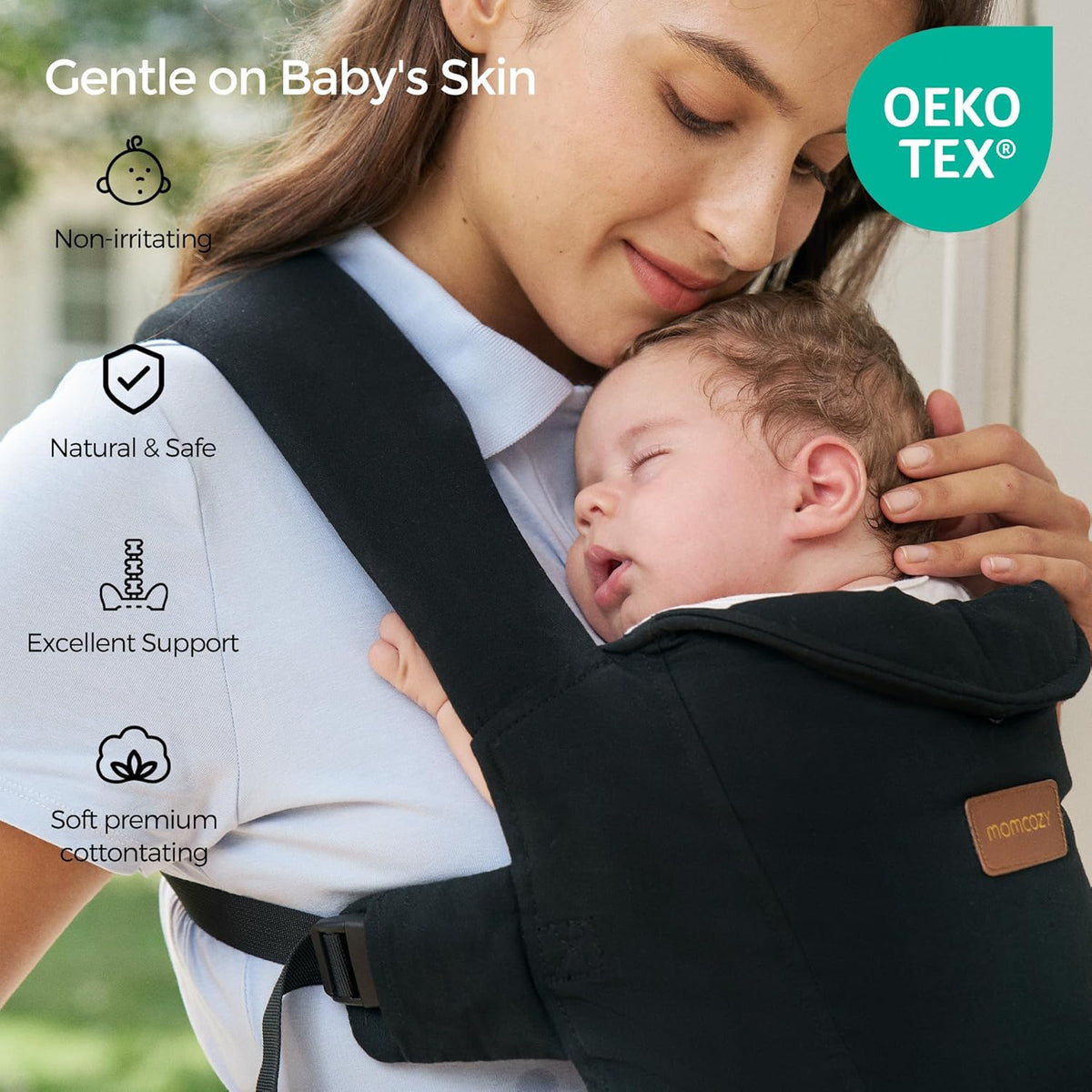 Momcozy WeeSnug Newborn Baby Carrier, 7-25 lbs - view 4